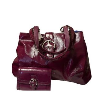 Coach Patent Leather Purse & Wallet (peeling on inside)